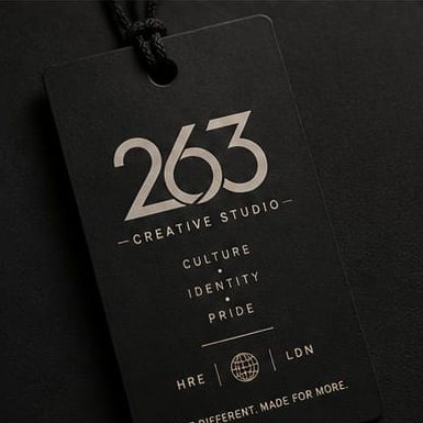 Debossed 263 hang tag